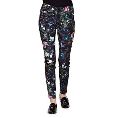 Yumi multicoloured Skinny Jeans With Floral Print